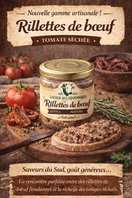 Rillettes de bœuf tomate séchée