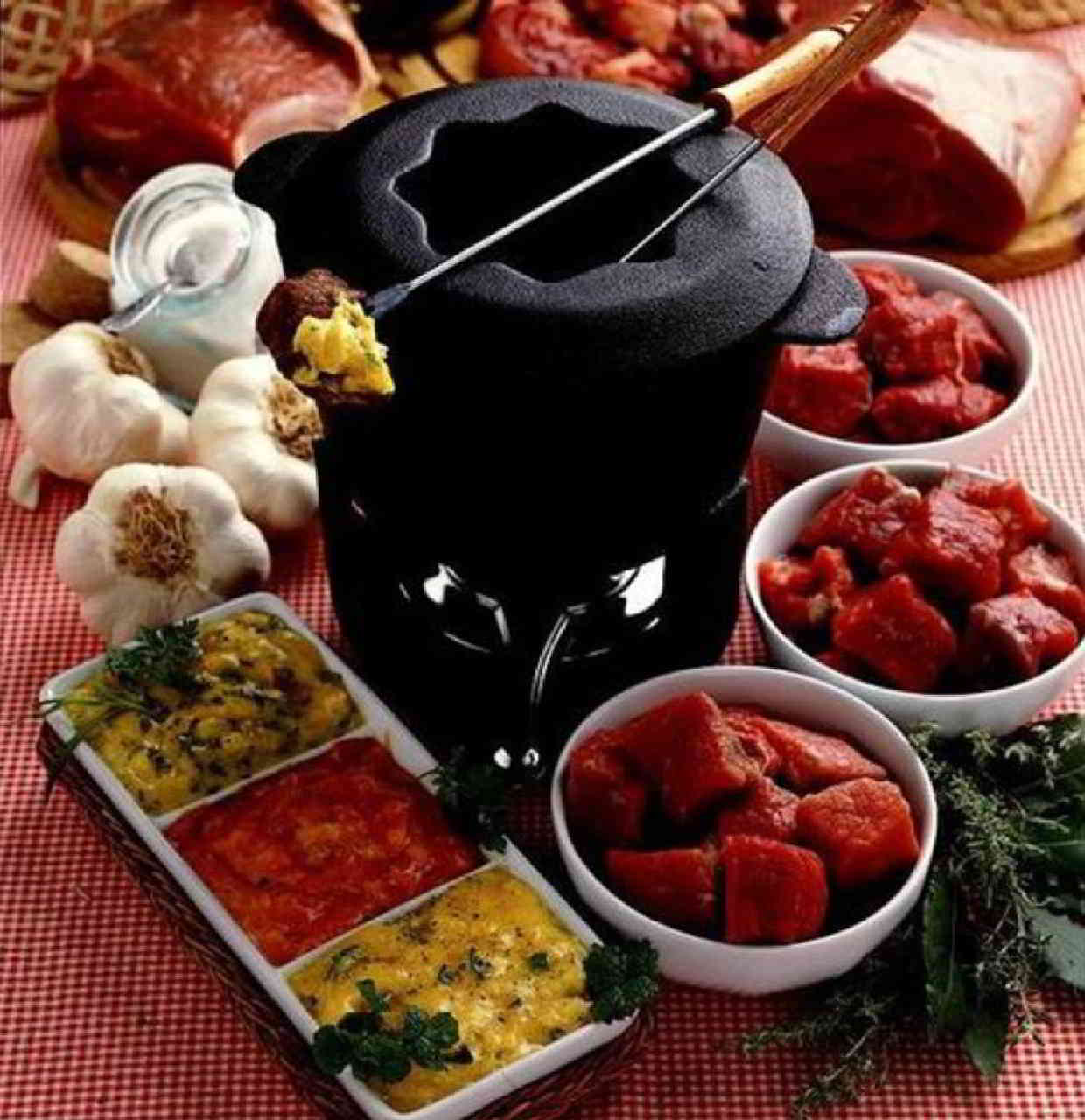 Poire "fondue bourguignonne"