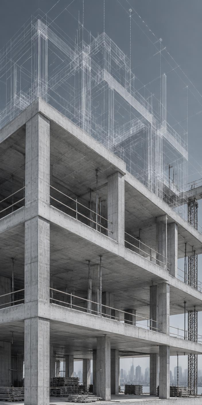 Vue filaire de la structure modélisée